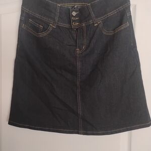 Denim Skirt with Contrast Stitching